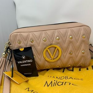 Pale Pink quilted Valentino crossbody purse
